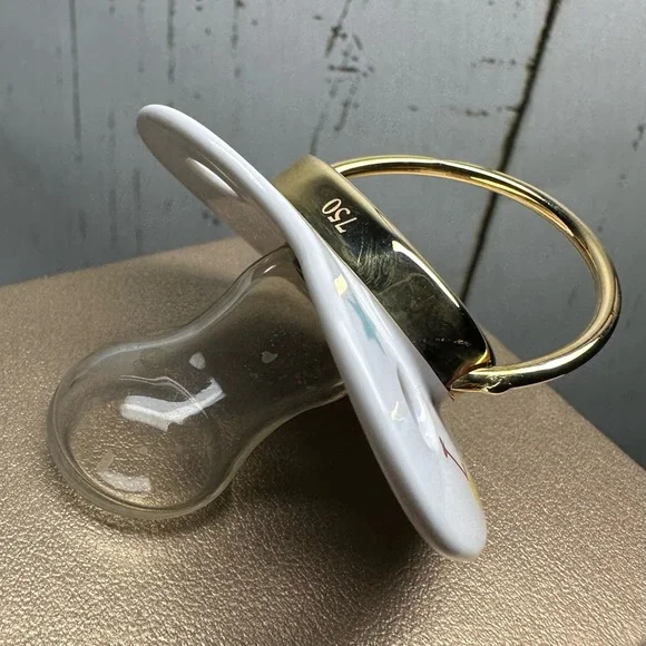 14k Gold Pacifier keepsake with baby’s name